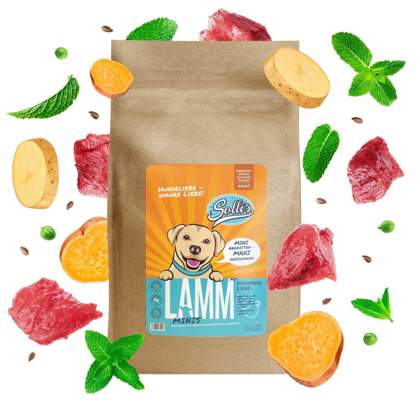 Trockenfutter Lamm-Minis | kleine Rassen